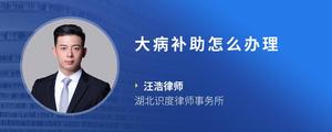 大病补助怎么办理