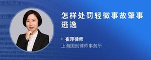 怎样处罚轻微事故肇事逃逸