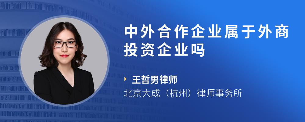 中外合作企业属于外商投资企业吗
