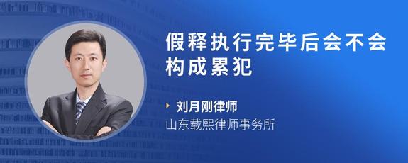 假释执行完毕后会不会构成累犯