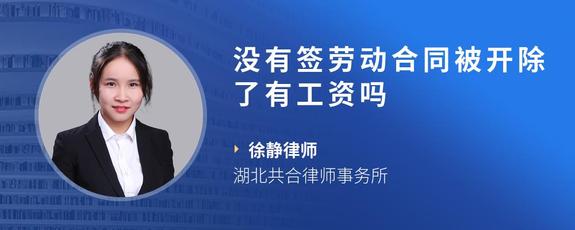 没有签劳动合同被开除了有工资吗
