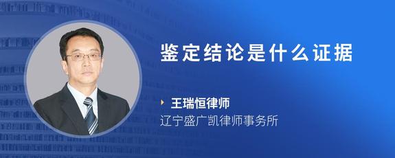 鉴定结论是什么证据