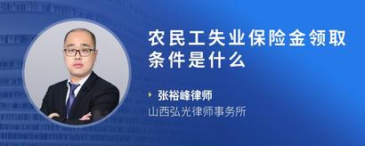 农民工失业保险金领取条件是什么