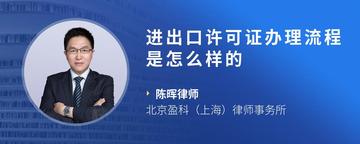 进出口许可证办理流程是怎么样的