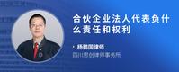 合伙企业法人代表负什么责任和权利