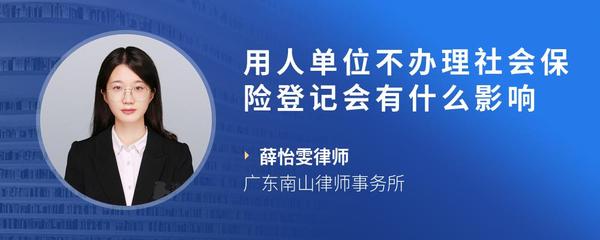 用人单位不办理社会保险登记会有什么影响