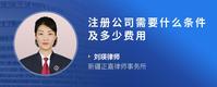 注册公司需要什么条件及多少费用