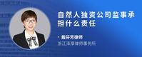 自然人独资公司监事承担什么责任