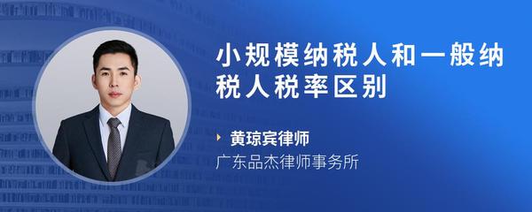小规模纳税人和一般纳税人税率区别