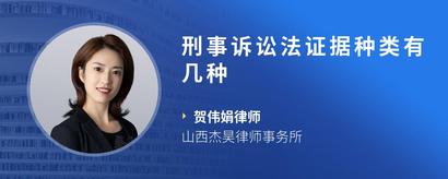 刑事诉讼法证据种类有几种