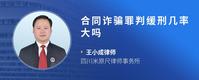 合同诈骗罪判缓刑几率大吗