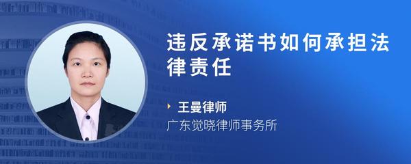 违反承诺书如何承担法律责任