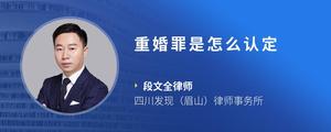 重婚罪是怎么认定