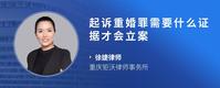 起诉重婚罪需要什么证据才会立案