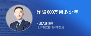 诈骗600万判多少年?