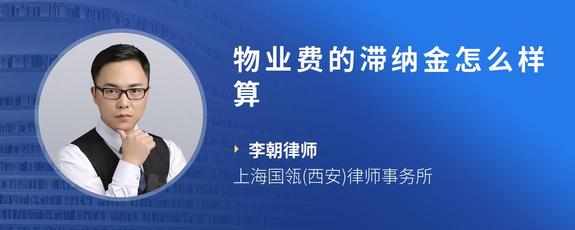 物业费的滞纳金怎么样算