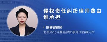 侵权责任纠纷律师费由谁承担