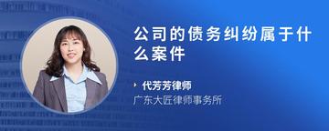 公司的债务纠纷属于什么案件