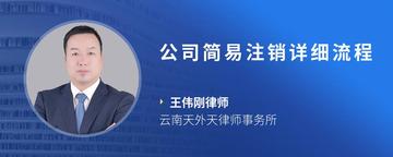 公司简易注销详细流程