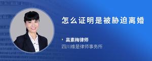 怎么证明是被胁迫离婚
