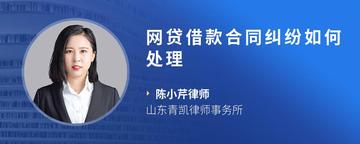 网贷借款合同纠纷如何处理