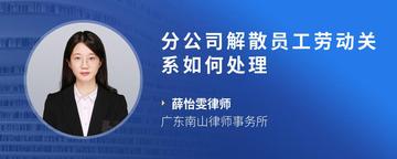分公司解散员工劳动关系如何处理