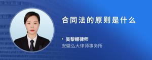 合同法的原则是什么