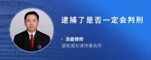 逮捕了是否一定会判刑