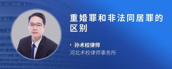 重婚罪和非法同居罪的区别