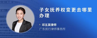 子女抚养权变更去哪里办理