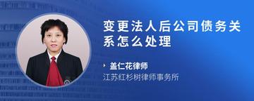变更法人后公司债务关系怎么处理