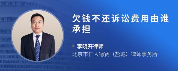 欠钱不还诉讼费用由谁承担