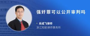 强奸罪可以公开审判吗