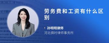 劳务费和工资有什么区别