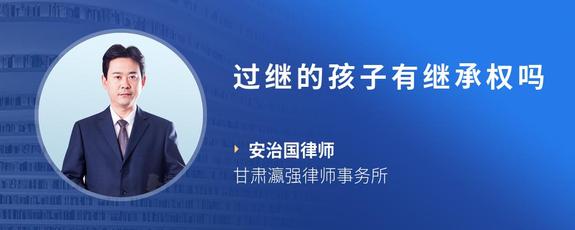 过继的孩子有继承权吗