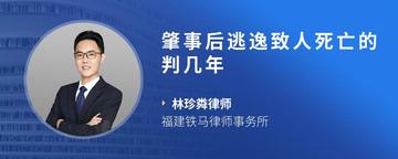 肇事后逃逸致人死亡的判几年