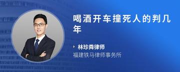 喝酒开车撞死人的判几年