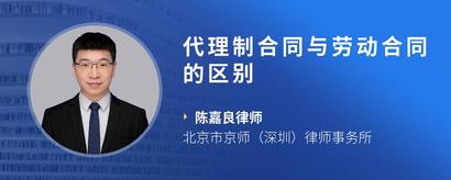 代理制合同与劳动合同的区别