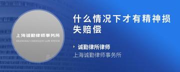 什么情况下才有精神损失赔偿