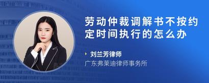 劳动仲裁调解书不按约定时间执行的怎么办