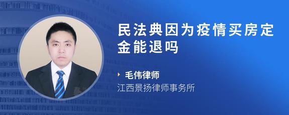 民法典因为疫情买房定金能退吗