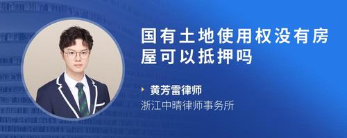 国有土地使用权没有房屋可以抵押吗
