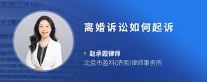 离婚诉讼如何起诉