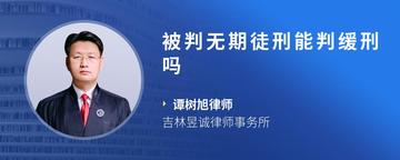 被判无期徒刑能判缓刑吗