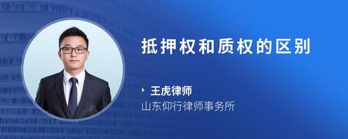 抵押权和质权的区别