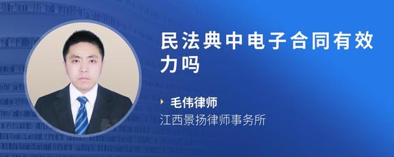 民法典中电子合同有效力吗