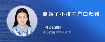 离婚了小孩子户口归谁
