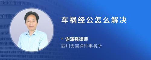 车祸经公怎么解决