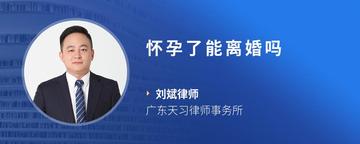 怀孕了能离婚吗