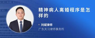 精神病人离婚程序是怎样的